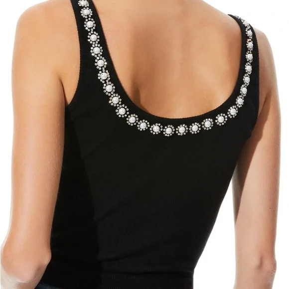 Alice + Olivia KORI EMBELLISHED RIBBED TANK - Picture 4 of 7